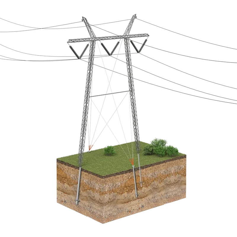 Voimalinjapylväs ruuvipaaluperustuksilla